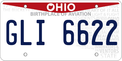 OH license plate GLI6622