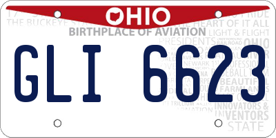 OH license plate GLI6623