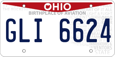 OH license plate GLI6624