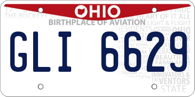 OH license plate GLI6629