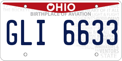 OH license plate GLI6633