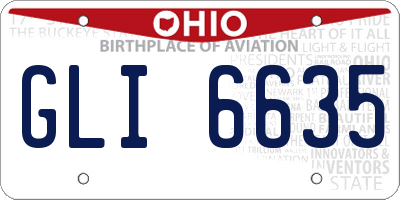 OH license plate GLI6635