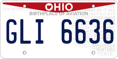 OH license plate GLI6636