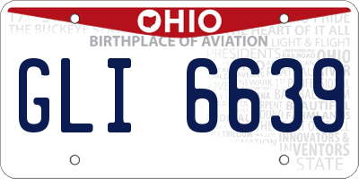 OH license plate GLI6639