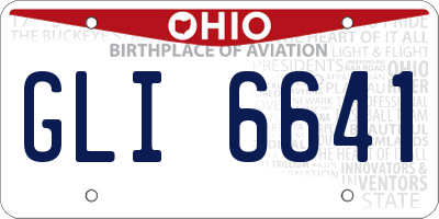 OH license plate GLI6641