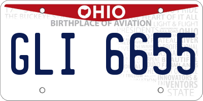 OH license plate GLI6655