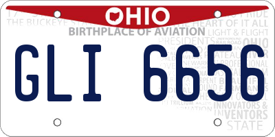 OH license plate GLI6656