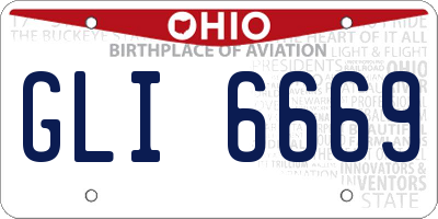 OH license plate GLI6669