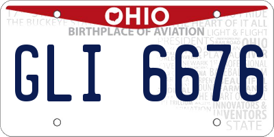 OH license plate GLI6676