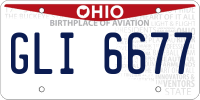 OH license plate GLI6677