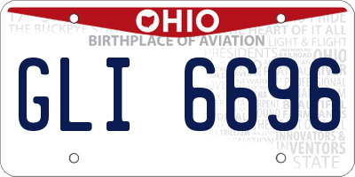 OH license plate GLI6696