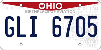 OH license plate GLI6705