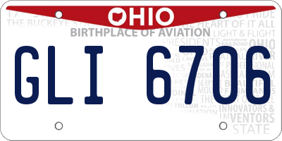 OH license plate GLI6706