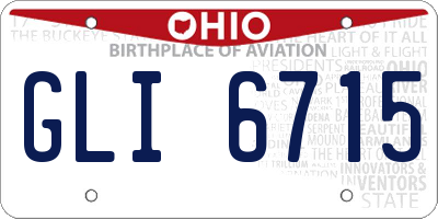 OH license plate GLI6715