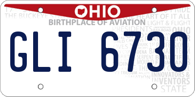 OH license plate GLI6730