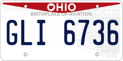 OH license plate GLI6736