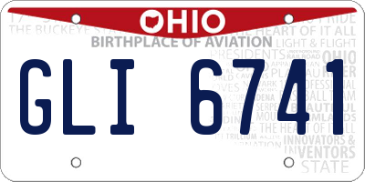 OH license plate GLI6741