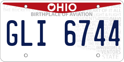 OH license plate GLI6744