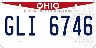 OH license plate GLI6746