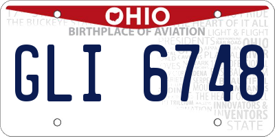 OH license plate GLI6748