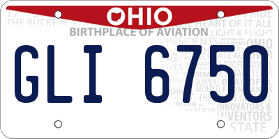 OH license plate GLI6750
