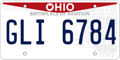 OH license plate GLI6784