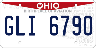 OH license plate GLI6790