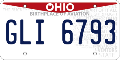 OH license plate GLI6793