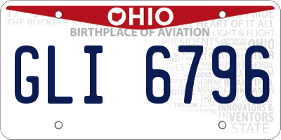 OH license plate GLI6796