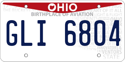 OH license plate GLI6804
