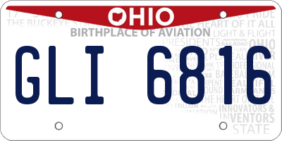 OH license plate GLI6816