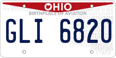 OH license plate GLI6820