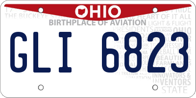 OH license plate GLI6823
