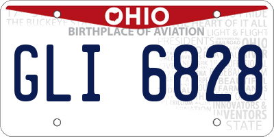 OH license plate GLI6828