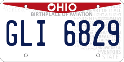 OH license plate GLI6829