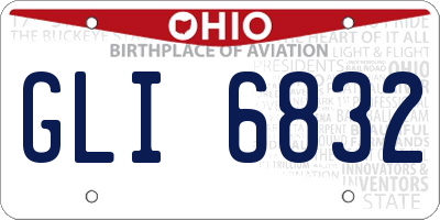 OH license plate GLI6832