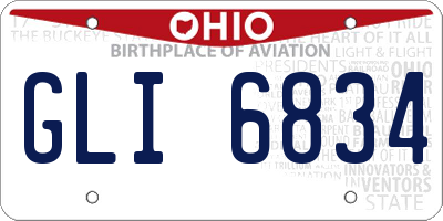 OH license plate GLI6834