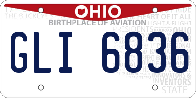 OH license plate GLI6836