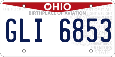 OH license plate GLI6853