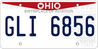 OH license plate GLI6856