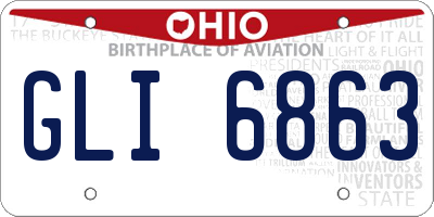 OH license plate GLI6863