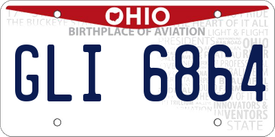 OH license plate GLI6864