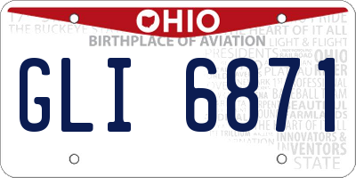 OH license plate GLI6871