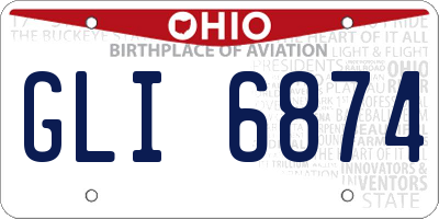OH license plate GLI6874