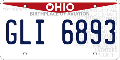OH license plate GLI6893