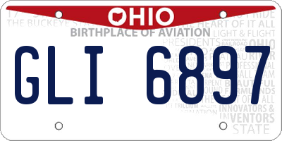 OH license plate GLI6897