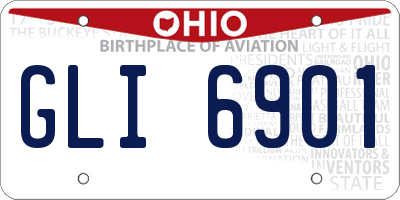 OH license plate GLI6901