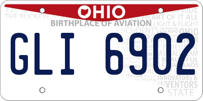 OH license plate GLI6902