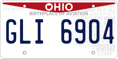 OH license plate GLI6904