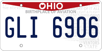 OH license plate GLI6906